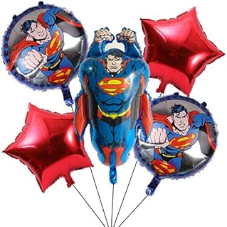 Jane Kids superhero balloons with ribbon and inflatable birthday decoration ribbon.. Shop smart with DIAYTAR NIGERIA, offering a vast product range delivered to your doorstep within a week.