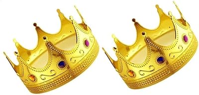 Party Time - 2 pieces of ROI and queen costume accessories with golden crown, hat.. Shop from anywhere in Nigeria with DIAYTAR's extensive selection and budget-friendly shipping options.