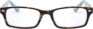 Ray-Ban rectangular metal metal medical glasses, RX5206 model, Turtle Glasses of transparent/experimental blue, 52 mm, 52 mm.. Why shop anywhere else? DIAYTAR Nigeria has it all and delivers fast.