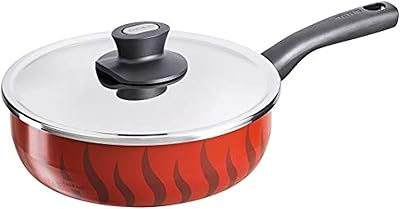 TEFAL TEMPO FLAME SAUTER with lid, size 24 cm, red, aluminum, C5483282.. Shop across categories at DIAYTAR NIGERIA with the confidence of affordable prices and delivery within 8 days.