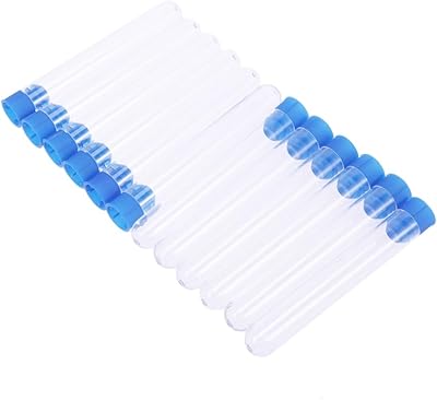 Toyvian 12 Pieces-Paquet Plastic test tubes with lids transparent sample tube of 100.. DIAYTAR NIGERIA: The marketplace that brings affordable products to every Nigerian home in under 8 days.