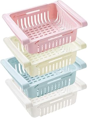 Adjustable storage support for refrigerator separator, extractable refrigerator drawer organizer, refrigerator storage box (4 parts).. Your complete shopping solution, DIAYTAR NIGERIA offers extensive choice with competitive prices and delivery.