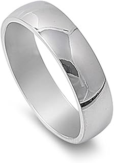 Stainless steel surgical wedding ring 316l Poli uni 6.. Experience the DIAYTAR difference with our vast product selection and delivery within 5-8 days.