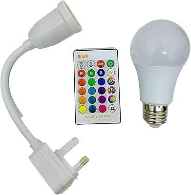 Multicolored LED bulb and lamp support, E27 screw socket with on/off switch (lot of 3) (1 package).. DIAYTAR NIGERIA makes online shopping accessible to all with budget-friendly prices and reliable delivery.