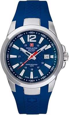 Swiss Alpine Military by Grovana 7058.1835 10atm Swiss Made Watch For Blue Men.. Why wait? Get your order in 5–8 days with DIAYTAR Nigeria.