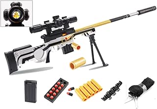 Moon min foam launcher sets, EVA elite shooter with charger, children's toy birthday gift for children (AWM Silver and Gold).. Discover the convenience of DIAYTAR NIGERIA's vast product range delivered affordably in 5-8 days.