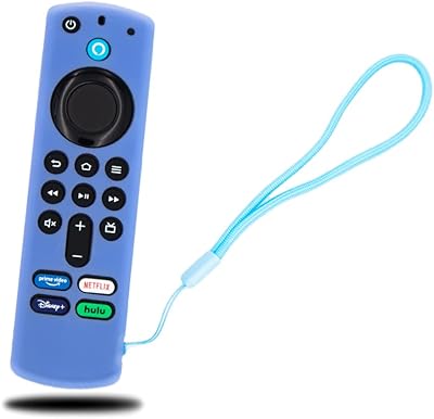 Fire control shell compatible with Fire TV Stick 3rd generation 2021 4K Alexa Voice Remote Control, Protection sleeve in shock -resistant non -slip silicone with strap, 1 Gitd Bleu packet.. DIAYTAR NIGERIA: Your trusted e-commerce partner with extensive product choices and affordable delivery.