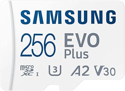 Micro SD SAMSUNG 256 GB memory card with Evo Plus adapter.. DIAYTAR NIGERIA transforms dreams into deliveries with our affordable prices and 5-8 day shipping.