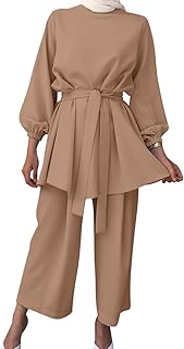 Set of Islamic clothing for women in the Middle East consisting of a long-sleeved Arab blouse and wide pants.. Shop confidently with Nigeria's most trusted e-commerce platform, offering swift and affordable delivery.