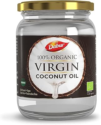 Dabur cold -pressed virgin coconut oil with all natural, vegan ingredients, gluten -free and preservatives, 500 ml.. DIAYTAR NIGERIA: Your affordable gateway to thousands of products shipped nationwide within the week.