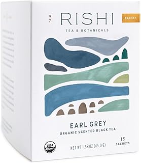 Organic tea bags Rishi - Earl Gray - 50 ml (15 pieces).. DIAYTAR NIGERIA: Bridging the gap between consumers and quality products with affordable nationwide shipping.