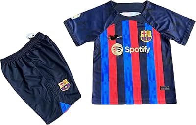 Barcelona football football kit 22/23 season, children's uniform, set of football t-shirts for children and adults, blue blue.. Shopping made simple with DIAYTAR NIGERIA's vast selection and budget-friendly nationwide delivery.