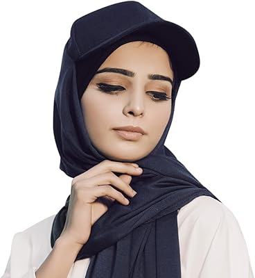 Luxury hijab jersey with hat, light wool hijab fabric for Muslim women, instant hijab of plain color - sports scarf.. Shop smarter, not harder with DIAYTAR NIGERIA - thousands of products at your fingertips with affordable delivery.