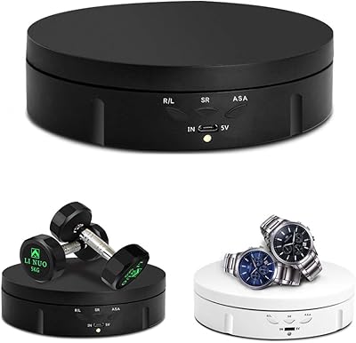 Jjet 5.75 "/22lbs Motorized rotary display, 360 degree rotary electronic display to display photographic products, jewelry, watches, 3D models and cakes - Black.. DIAYTAR NIGERIA: Where quality meets affordability, with thousands of products delivered in less than 8 days.