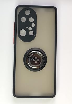 Mazz Huawei P50 Pro Silicone Hull in Soft, Fine, Mate, Transparent, Shock resistant, with 360 -degree rotary Magnetic Support Ring for Huawei P50 Pro car (Black).. Shop across categories at DIAYTAR NIGERIA with the confidence of affordable prices and delivery within 8 days.
