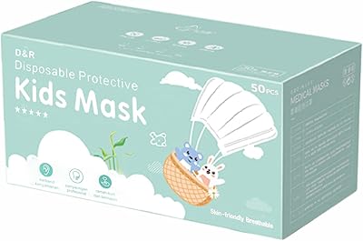 3 -layer disposable protective mask to block droplets for children, unisex (non -medical) - 50 pieces.. DIAYTAR NIGERIA revolutionizes online shopping with competitive prices and reliable 5-8 day delivery.