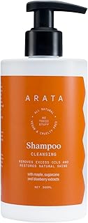 Arata natural cleansing shampoo (300 ml) with maple, sugar cane and blueberry extracts for women and men | Completely natural and without cruelty to animals | eliminates excess sebum and restores natural shine.. Experience retail therapy without the financial stress at DIAYTAR NIGERIA's affordable e-commerce platform.