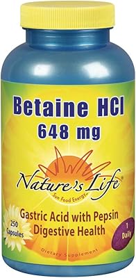 Betaine capsules HCL Nature's Life 648 mg, 250 capsules.. More than a store — DIAYTAR Nigeria is your shopping partner.
