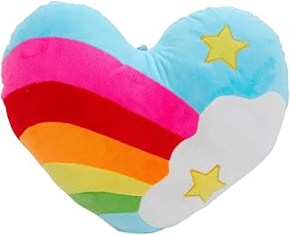 Arc-en-ciel heart-shaped pillow, dining room sofa pillow, soft car decorative pillow, Valentine's Day gift, 35 x 32 x 8 cm.. Shop the smart way with DIAYTAR NIGERIA's extensive selection and budget-friendly nationwide delivery.