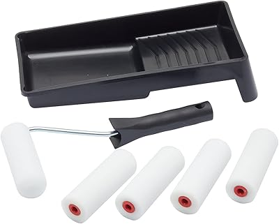 Set of 7 mini foam paint rolls suitable for work, 4 inches, with shiny and satin paint on wood and metal, gives a smooth finish on the edges, windows, doors, etc., 4 inch.. For everyday items and more, trust DIAYTAR Nigeria.