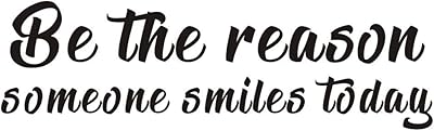 IART Top Inspiring Quotes Mural Sticker, be the reason why someone smiles today, vinyl stickers with motivation quote for bedroom, living room, classroom decoration, black.. Shop with purpose at DIAYTAR NIGERIA and receive your purchases at unbeatable prices within the week.
