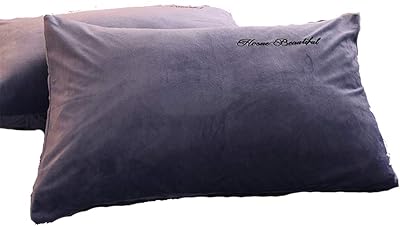 Crystal velvet pillowcases, comfortable and durable pillowcases for winter, embroidered breathable cushion with 48x74cm purple envelope closure (19x29inch).. DIAYTAR NIGERIA: Bringing quality products to your doorstep at prices that won't break the bank.