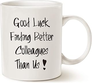 D-Star coffee cup printed by Good Luck Finding Better Colleagues Than Us for colleagues leaving gifts, funny greetings, new jobs, retirement, go to the gift for colleagues, boss mug white 11.7 oz.. Your digital shopping destination, DIAYTAR NIGERIA combines variety with affordability and quick delivery.