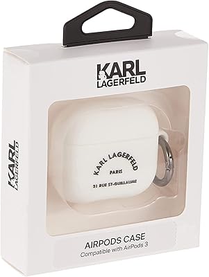 Protective case with Karl Lagerfeld RSG logo for Apple Airpods.. DIAYTAR NIGERIA provides endless shopping possibilities with affordable prices and prompt delivery service.