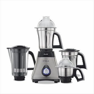 Mixer and preethi Steel 750W Supreme MG-208 (silver/black).. DIAYTAR NIGERIA brings affordable products to every doorstep with our reliable 5-8 day shipping.