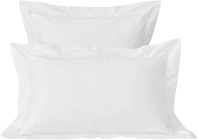 BIZONA LOT OF 2 Soft cotton pillowcases 600 long fibers with 2 King size pillowcases (white, 50 x 90+5).. Embrace a new era of online shopping with DIAYTAR NIGERIA's extensive range and budget-friendly prices.