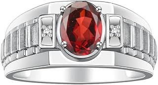 Rylos Sterling Silver Silver Ring 8 x 6 mm Classic Oval Piece and True Sparkling Diamonds Colorful Birth Ring for men, Silver rings, size 8, 9, 10, 11, 12, 13.. From essentials to electronics, DIAYTAR Nigeria ships your order in no time.
