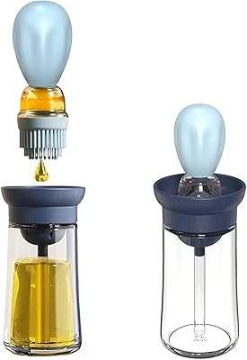 Oil distributor bottle with barbecue brush - Oil storage and distribution container and brush with silicone for kitchen, barbecue, pastry, oil stove.. Your everyday shopping destination, DIAYTAR NIGERIA offers unbeatable value with quick delivery times.