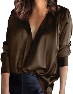 Long -sleeved silk satin shirts for women.. DIAYTAR NIGERIA: Your trusted marketplace that combines variety, affordability and reliable shipping.