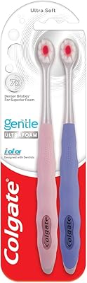 Ultra soft manual toothbrush Colgate with extra soft hair for adults, 2 pieces with flexible hair for upper, multicolored cleaning.. DIAYTAR NIGERIA: Bridging the gap between consumers and quality products with affordable nationwide shipping.
