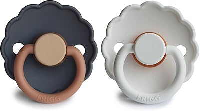 Latex pacifier in the shape of a daisy | 2 pcs natural rubber.. DIAYTAR NIGERIA brings the market to your fingertips with affordable prices and swift delivery services.