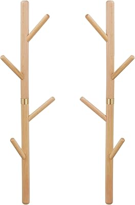 Medla wooden wall hanger: 2 pieces wall rod rush hooks to hang clothes, hats, decorative keychain for wall and desktop.. DIAYTAR Nigeria delivers happiness in 5–8 days, no matter what you buy.