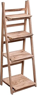 Foldable wooden scale for makeup toys, storage support for wooden flower books, flower pot support for bedroom, office, restaurant, interior decoration (4 floors, natural).. Discover the joy of online shopping with DIAYTAR NIGERIA's budget-friendly prices and reliable shipping.