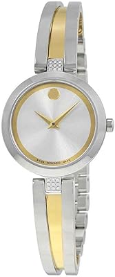 Movado quartz watch for women, analog and stainless steel bracelet - 0607159.. DIAYTAR NIGERIA delivers happiness in 5-8 days with our affordable and diverse product range.