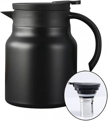 Insulated teapot in a VOODRUN 1000 ml vacuum with removable tea infuser mini thermos teapot for thermo coffee double capacity with non -slip background for the house and the office - black.. Experience the convenience of one-stop shopping with DIAYTAR NIGERIA's diverse and affordable marketplace.