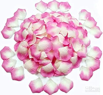 Petals of white pink artificial roses for wedding festival decorations, 1001 pieces.. DIAYTAR NIGERIA: Your partner in affordable online retail with reliable delivery across the nation.