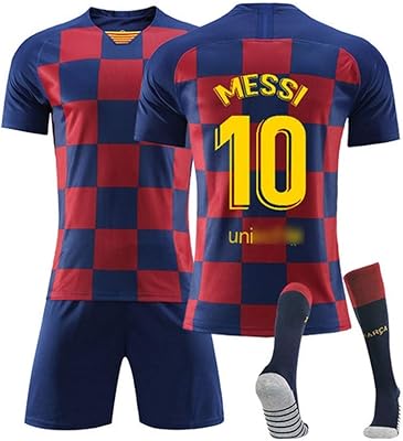 FC Barcelona #10 Lionel Andres Messi T-shirt Football for Men and Woman, Short-sleeved, Extensible and Breathable, 4x120 ~ 130 cm jersey.. Elevate your shopping experience with DIAYTAR NIGERIA's vast catalog and budget-friendly options.