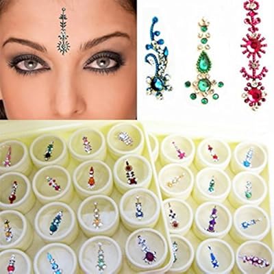 Crystal Binds Long Multicolor Binde Box Tika jewelry for the face and forehead.. Unlock access to a wide range of products with DIAYTAR NIGERIA's affordable e-commerce platform.
