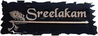Mandavkar Arts Personalized Nominative Plates in Colorful Acrylic For Home, Exterior, Office, Home Decoration, Black Bungalow door 6 x 17.. DIAYTAR NIGERIA delivers on our promise of extensive selection and budget-friendly nationwide shipping.