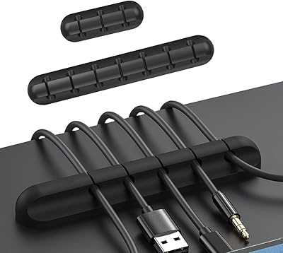 AUTRETTI 3 Piece organizer of cable holder holders, sticker cord supports for power cords and charging accessory cables, organizer for desk, car, mouse cable, computer, home, black, black.. DIAYTAR NIGERIA connects desire with fulfillment through our affordable e-commerce platform.