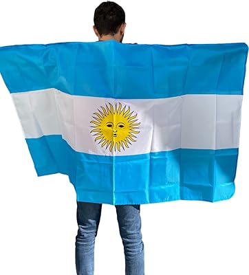 Jenny - Fan flag of the national football team - Argentina 90 cm x 150 cm, blue white, one size.. Shop from anywhere in Nigeria and receive your DIAYTAR purchases at affordable prices within a week.