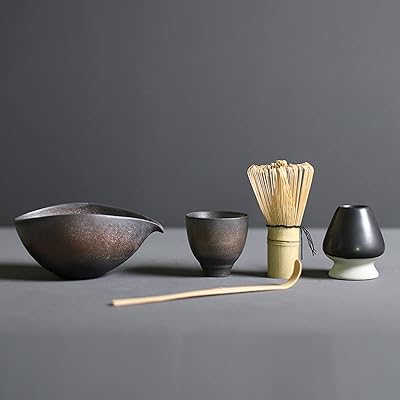 Set of 5 whips in Matcha, Japanese accessories for the Matcha ceremony, with Bol in Matcha, cup, bamboo whip, matcha spoon and Matcha whip support for traditional tea ceremonies.. DIAYTAR NIGERIA: Your affordable marketplace with reliable 5-8 day shipping across Nigeria.