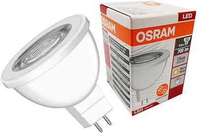 OSRAM Star 12V LED MR16, HV socket included, Variable intensity bulbs 7.5W equivalent 50W, pins pellet gu5.3, warm white light/2700K - 700 lumens.. Explore the biggest product variety online — only at DIAYTAR Nigeria.