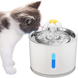 Petpas cat water fountain, LED fountain for 2,4 l pets, automatic drinking water distributor in stainless steel for cats, dogs and other pets.. DIAYTAR Nigeria — the online store where variety meets value.