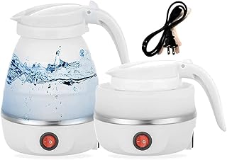 Foldable travel electrical kettle, 220 V - 600 ml for most trips, home and office (white).. DIAYTAR Nigeria brings you closer to everything you need — fast delivery, low costs, and variety.