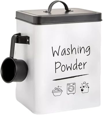 Powder laundry box with lid and spoon, laundry storage box powder and spoon for storage of powdered laundry.. Nigeria's favorite online shopping platform, DIAYTAR offers unbeatable prices and delivery within a week.